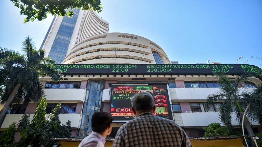 एवीपीगंगा: Share market surges with red mark, Sensex drops below 80,000, Nifty also down.