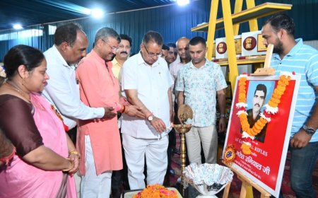 सैनिक कल्याण मंत्री गणेश जोशी ने किया शहीद राईफलमेन नरेश उनियाल स्मृति द्वार का उद्घाटन