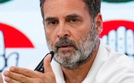 राहुल गांधी बोले- अंग्रेजी शर्म नहीं शक्ति है:भाजपा-RSS नहीं चाहती गरीब बच्चे इसे सीखें; कल शाह ने कहा था- अंग्रेजी बोलने वालों को शर्म आएगी