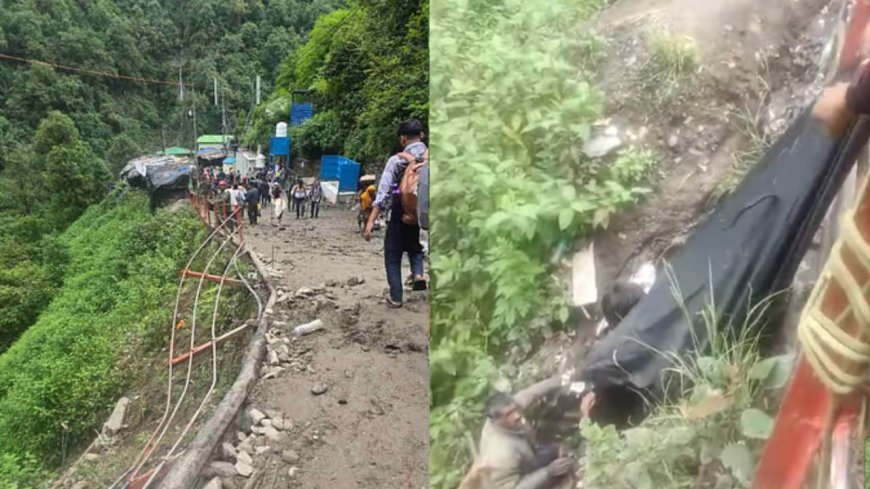 केदारनाथ यात्रा मार्ग पर अचानक हुआ भूस्खलन, मलबे में दबने से दो लोगों की मौत, तीन घायल