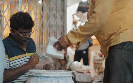 गुजरात की सबसे बड़ी इको-फ्रेंडली गणेश प्रतिमा:मुंबई के कारीगरों ने सूरत में 350 किलो टिशू पेपर से बनाई, प्लाट में बनाई झील में करेंगे विसर्जन