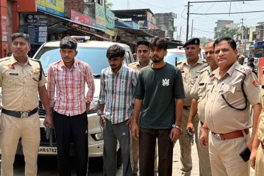 अंबाला पुलिस ने 3 हत्या आरोपियों को बाजार में घुमाया:उत्तराखंड के साहिल मर्डर में कार्रवाई, CM धामी ने मुख्यमंत्री सैनी से फोन पर लिया था अपडेट