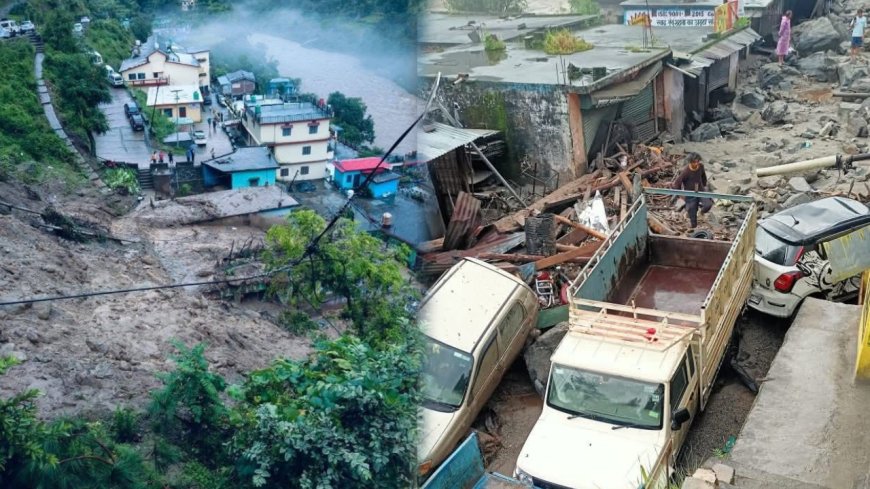 थराली में बादल फटने से तबाही, 2 लोग लापता, कई भवनों को नुकसान, वाहन दबे