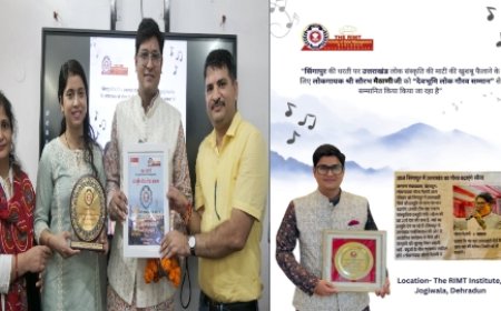 देवभूमि लोक गौरव सम्मान से नवाजे गए सौरभ मैठाणी