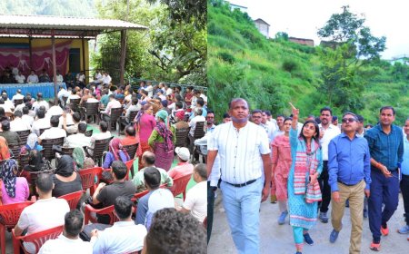 पौड़ी: आपदाग्रस्त सैंजी गांव पहुंची केंद्र की इंटर मिनिस्ट्रियल टीम, आपदा से हुए नुकसान का आंकलन किया