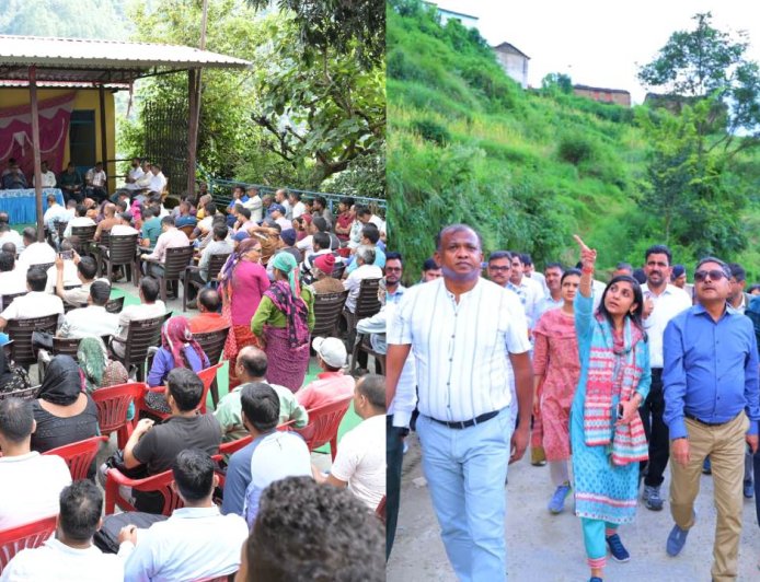 पौड़ी: आपदाग्रस्त सैंजी गांव पहुंची केंद्र की इंटर मिनिस्ट्रियल टीम, आपदा से हुए नुकसान का आंकलन किया