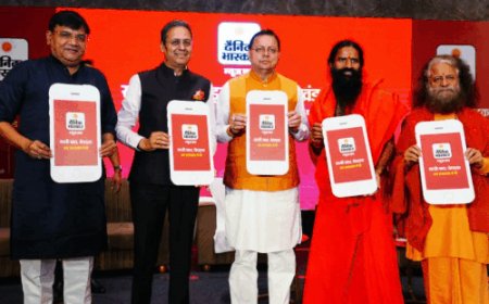 उत्तराखंड में लॉन्च हुआ दैनिक भास्कर एप:CM धामी और बाबा रामदेव ने किया शुभारंभ, धामी बोले- भास्कर निष्पक्ष पत्रकारिता की पहचान