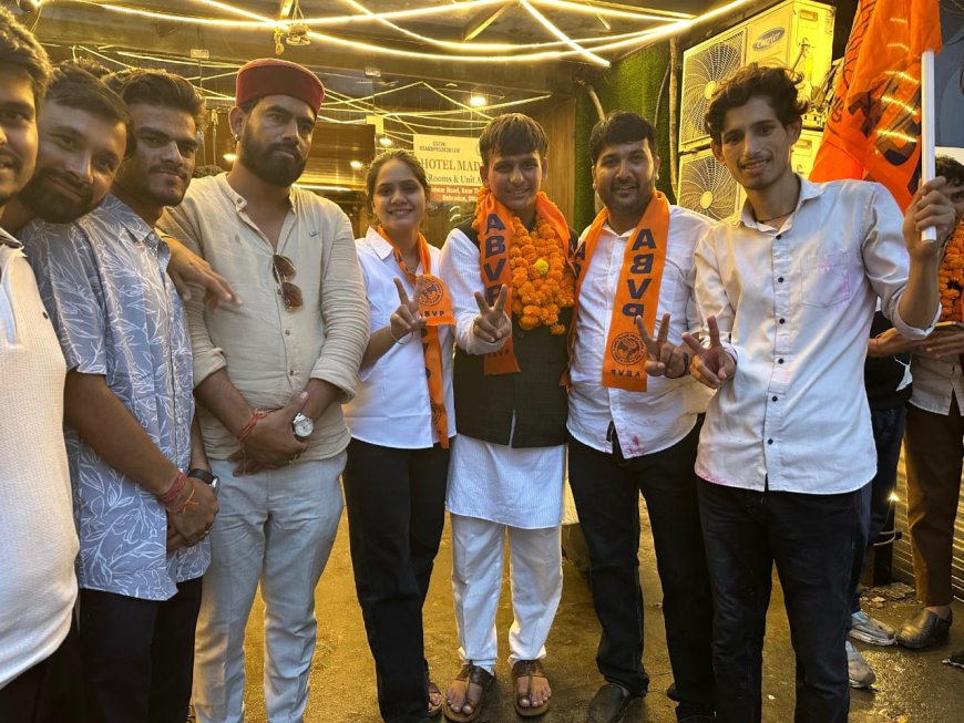 छात्र महासंघ चुनाव में पांचों सीटों पर एबीवीपी का कब्जा, कोटद्वार के अमित काला बने अध्यक्ष