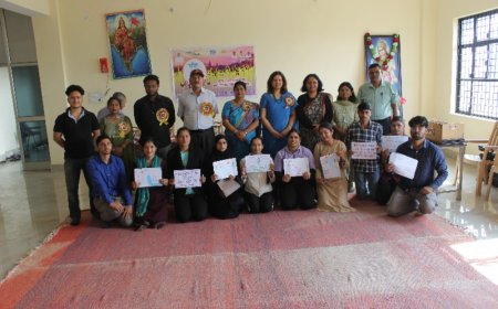 बी.एड. के छात्रों ने बताये गंगा संरक्षण के सूत्र