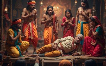 रामलीला मंच पर हार्ट अटैक से कलाकार की मौत, दिल को झंकझोर गई घटना से लोग स्तब्ध