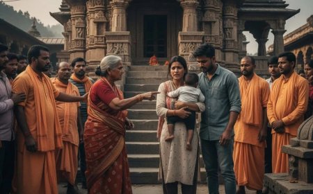 खा कसम ये बच्चा किसका है…बहू को उसके प्रेमी संग मंदिर लेकर पहुंची सास, हाई वोल्टेज ड्रामे से लोग दंग