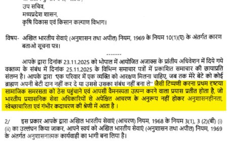 IAS अफसर संतोष वर्मा को नोटिस:सरकार ने कहा- ब्राह्मणों की बेटियों पर बयान गंभीर कदाचरण; अनुशासनात्मक कार्रवाई क्यों न की जाए