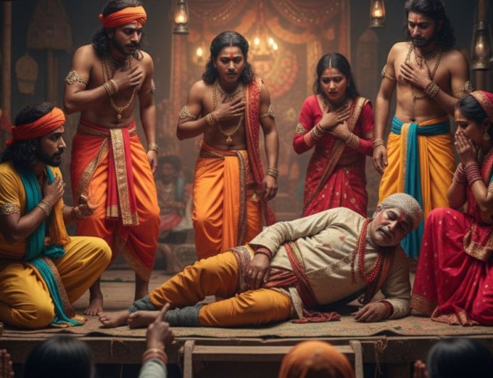 रामलीला मंच पर हार्ट अटैक से कलाकार की मौत, दिल को झंकझोर गई घटना से लोग स्तब्ध