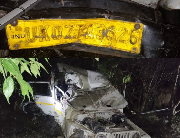 गौरीकुंड हाईवे पर दुर्घटनाग्रस्त हुई मैक्स, हादसे में दो की मौत, छह घायल