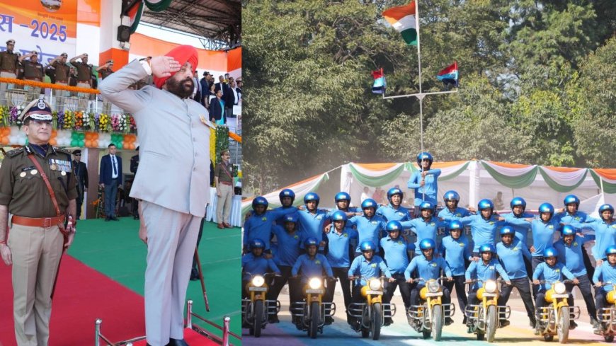 राज्य स्थापना के रजत जयंती समारोह पर राज्यपाल ने ली रैतिक परेड की सलामी, सीएम घोषणा, कृषि भूमि का होगा बंदोबस्त