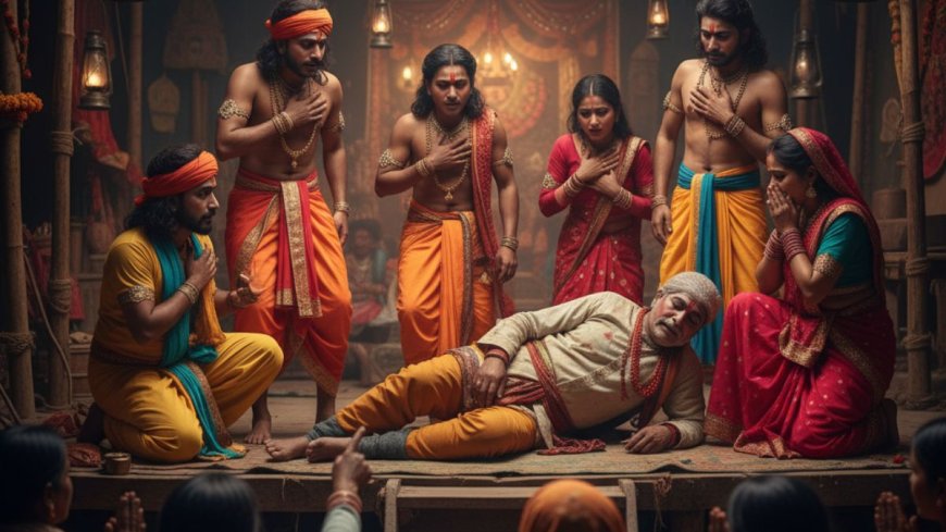 रामलीला मंच पर हार्ट अटैक से कलाकार की मौत, दिल को झंकझोर गई घटना से लोग स्तब्ध