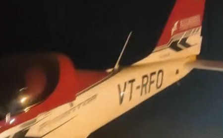 MP के सिवनी में ट्रेनी प्लेन क्रैश:बिजली के तारों से टकराकर खेत में गिरा, दोनों पायलट घायल; 90 गांवों की सप्लाई बंद