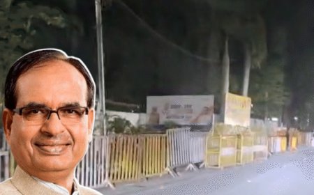 केंद्रीय कृषि मंत्री शिवराज चौहान की सुरक्षा बढ़ाई:गृह मंत्रालय से मिले इनपुट के बाद भोपाल-दिल्ली में बढ़ी सुरक्षा; बंगलों के सामने की बैरिकेडिंग