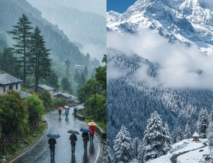 Weather News:पांच दिसंबर से मौसम बेकाबू, बारिश और पहाड़ों में बर्फबारी का अलर्ट, ठिठुराएगी शीतलहर