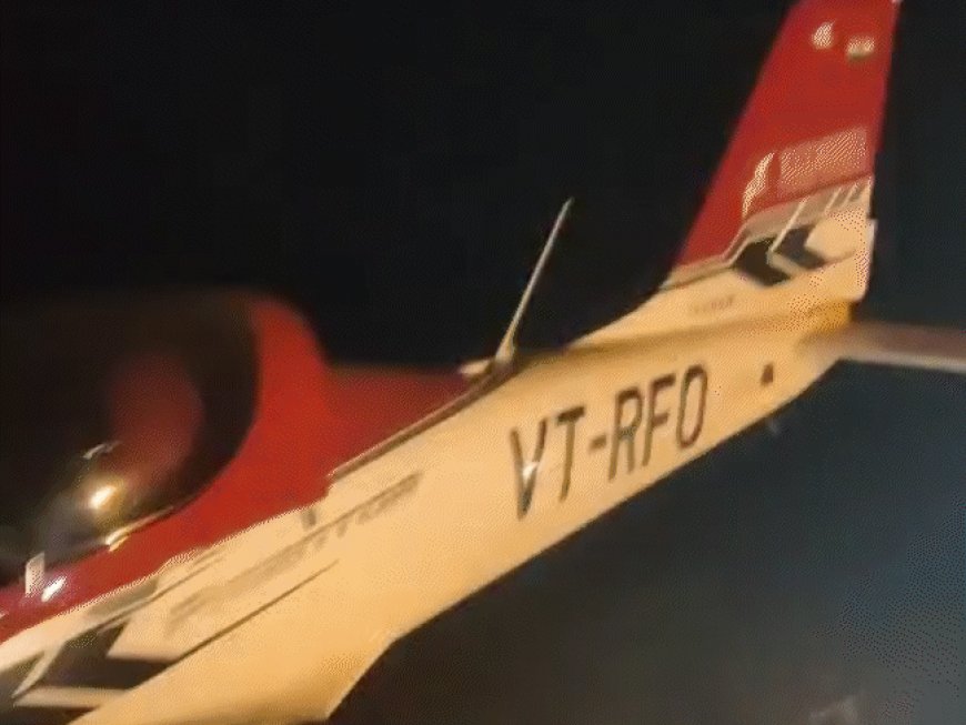 MP के सिवनी में ट्रेनी प्लेन क्रैश:बिजली के तारों से टकराकर खेत में गिरा, दोनों पायलट घायल; 90 गांवों की सप्लाई बंद