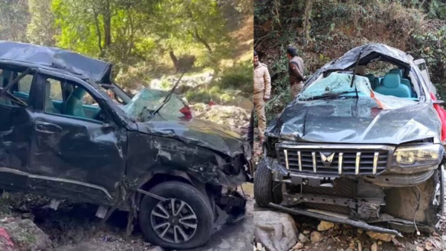 कैंची धाम जा रही स्कॉर्पियो खाई में गिरी, तीन सैलानियों की मौत