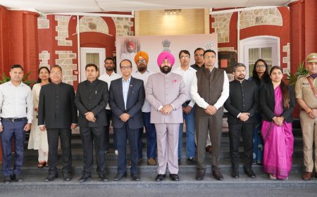 Gov felicitates personnel for Outstanding Work during Disaster