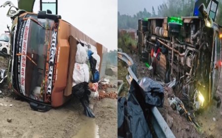 भारत-नेपाल मैत्री बस उत्तराखंड में पलटी, एक माह की बच्ची समेत कई यात्री घायल