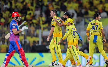 Sanju Samson century and Jamie Overton four-for lead CSK to first win over DC by 23 runs