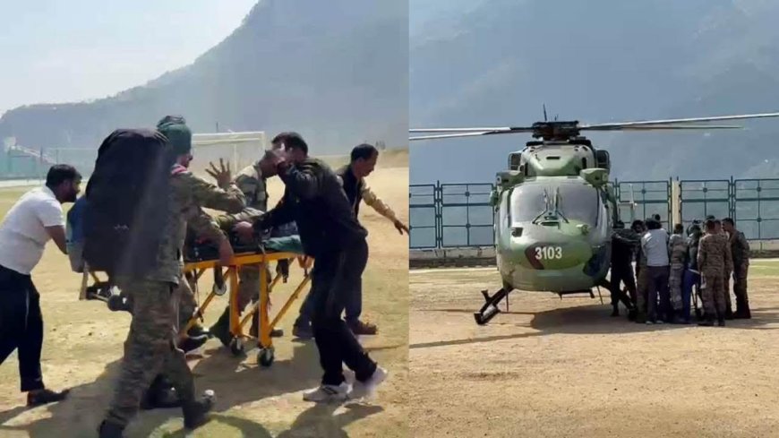 चमोली में सेना का वाहन खाई में गिरा, दो जवान घायल; स्थानीय लोगों ने बचाई जान, एक हेली से रेफर