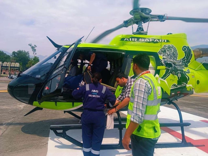 रुद्रप्रयाग: केदारनाथ यात्रा में मुस्तैद प्रशासन, हेली रेस्क्यू से दो गंभीर मरीजों की बची जान