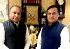 Devajit Saikia congratulates Himanta Biswa Sarma on second term