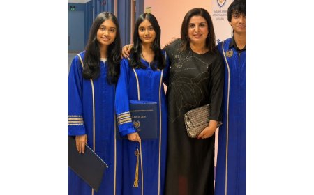 Farah Khan celebrates triplets Diva, Anya and Czar’s graduation