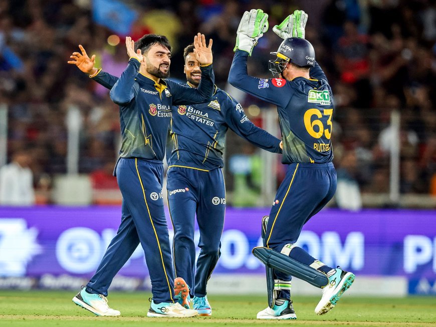 Rashid Khan takes four wickets to lead Gujarat Titans to 77-run win over Rajasthan Royals
