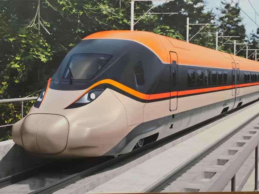 Photo of India’s Mumbai-Ahmedabad bullet train displayed at Railway Ministry