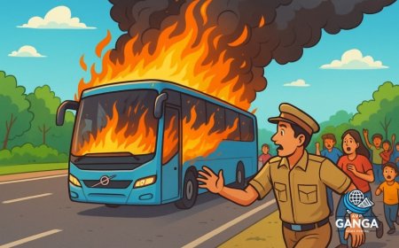 हरिद्वार-देहरादून हाईवे पर वॉल्वो बस में भीषण आग, चालक की सूझबूझ से बची 40 यात्रियों की जान, Khel
