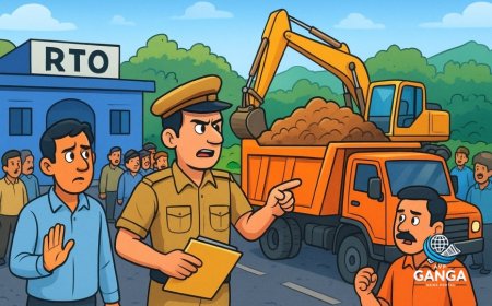 लालकुआं में RTO की ताबड़तोड़ छापेमारी, अवैध खनन वाहनों का हुआ पर्दाफाश, Polix