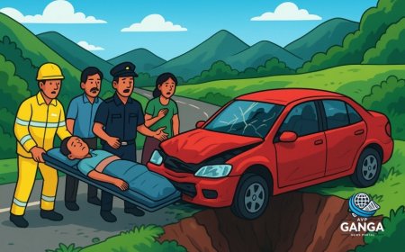 उत्तराखंड में दर्दनाक सड़क हादसा: खाई में गिरी कार, दो लोगों की मौत, Polix
