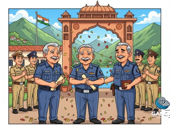 नैनीताल पुलिस के तीन वीर जवान 30+ साल की सेवा के बाद हुए सेवानिवृत्त, भावुक विदाई, Viral