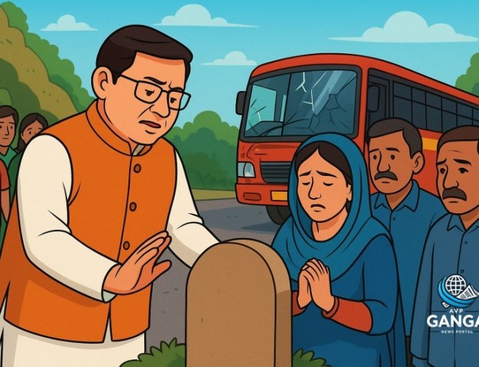 मुख्यमंत्री धामी ने बस दुर्घटना में दिवंगत चालक को श्रद्धांजलि दी, परिजनों को ढांढस बंधाया, Viral