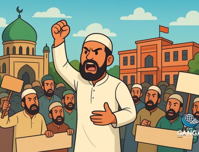 थानो में मस्जिद सीलिंग के खिलाफ Muslims का विरोध प्रदर्शन, Akhada