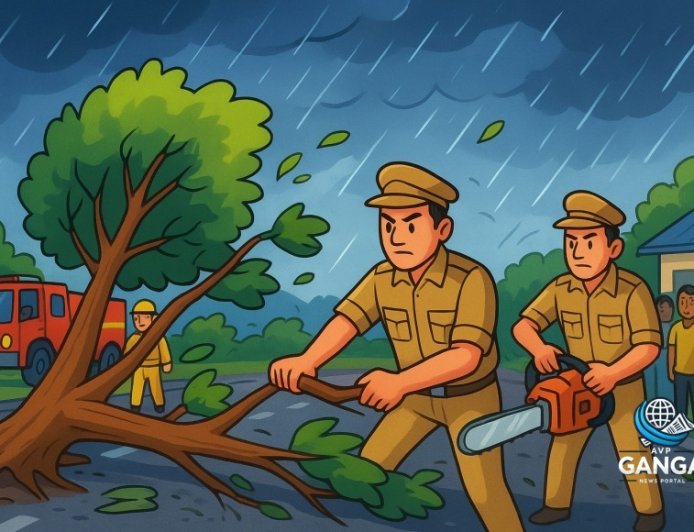 आंधी-बारिश से टनकपुर-पूर्णागिरि मार्ग पर पेड़ गिरे, प्रशासन ने स्थिति संभाली, Viral