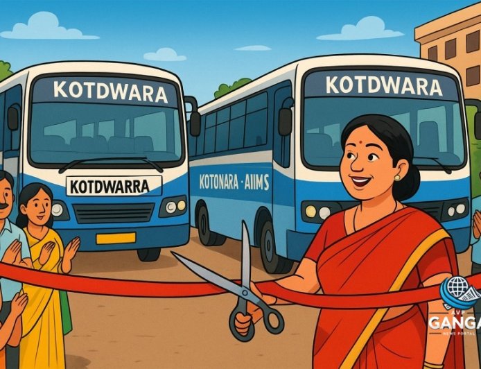 रितु खंडूरी भूषण ने कोटद्वार से नई बस सेवाओं का उद्घाटन किया, Akhada