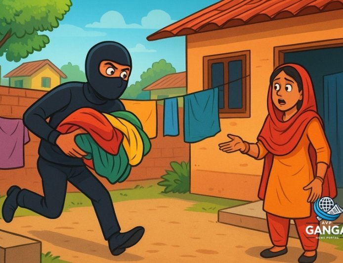 उत्तराखंड में महिला के सुखाए कपड़े चुराने का अजीब मामला, चोर का वीडियो हुआ वायरल, Polix