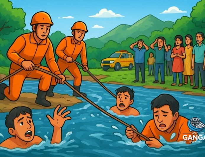 कुमाऊं में नहाने के दौरान दर्दनाक हादसा: चार युवक नदी में डूबे, दो की मौत, Viral