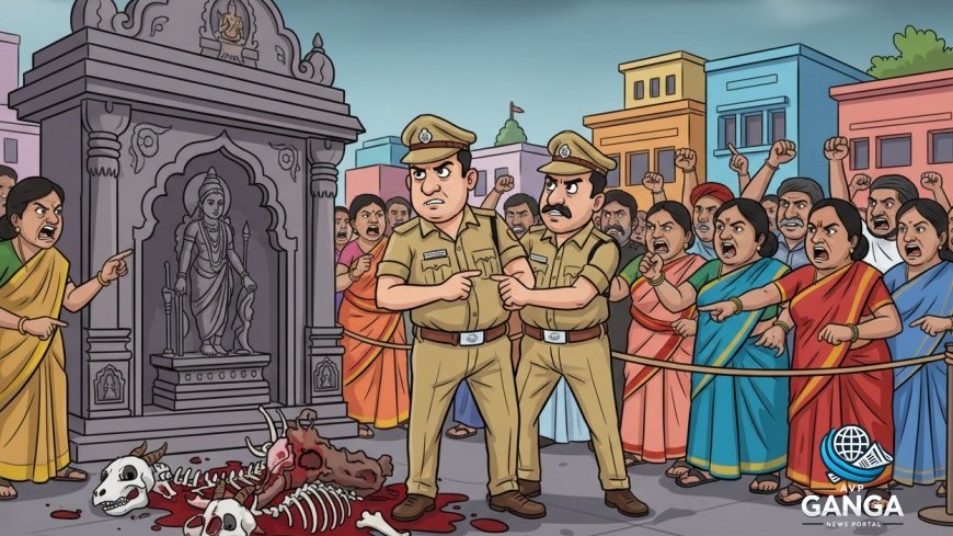 उत्तराखंड: मंदिर गेट पर बकरा काटकर अवशेष फेंकने के आरोप में पुलिस कांस्टेबल गिरफ्तार, Uttarakhand Police Constable Arrest, Religious Insult, Rudrapur Temple Incident