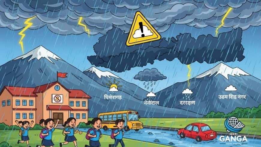 उत्तराखंड में भारी बारिश का अलर्ट: पिथौरागढ़ में स्कूलों की छुट्टी, जानें किन जिलों में बरसेंगे बदरा, Uttarakhand weather, heavy rain alert, yellow alert