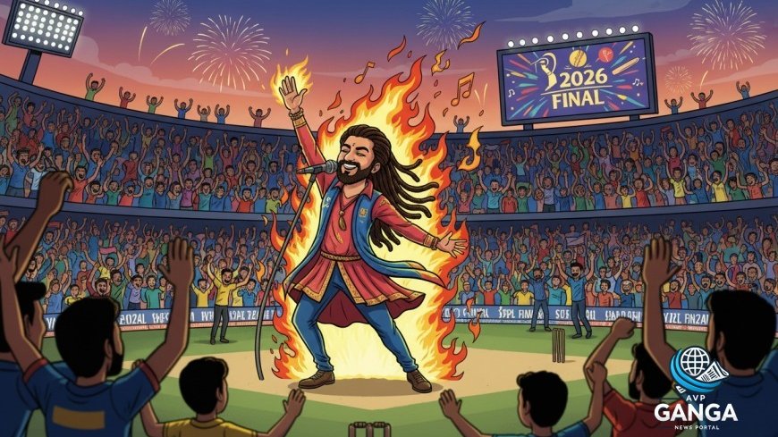 IPL 2026 फाइनल में कैलाश खेर का धमाकेदार परफॉरमेंस, दर्शकों का जोश हुआ दोगुना!, Kailash Kher, IPL Final, Cricket