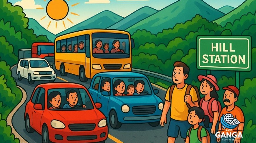 गर्मी की छुट्टियों में पर्यटकों की बढ़ती संख्या से देहरादून-मसूरी मार्ग पर भारी यातायात, Dehradun, Mussoorie, traffic
