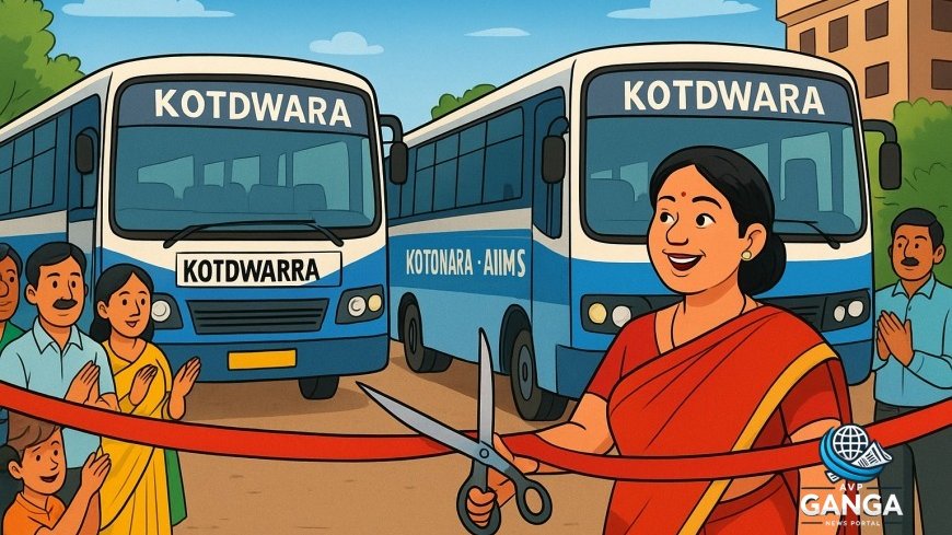 रितु खंडूरी भूषण ने कोटद्वार से नई बस सेवाओं का उद्घाटन किया, Uttarakhand, Kotdwar, bus services