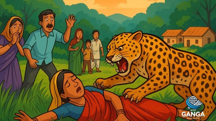 पौड़ी गढ़वाल में जंगल में घास काटने गई महिला को गुलदार ने मारा, गांव में दहशत का माहौल, Uttarakhand news, leopard attack, woman killed